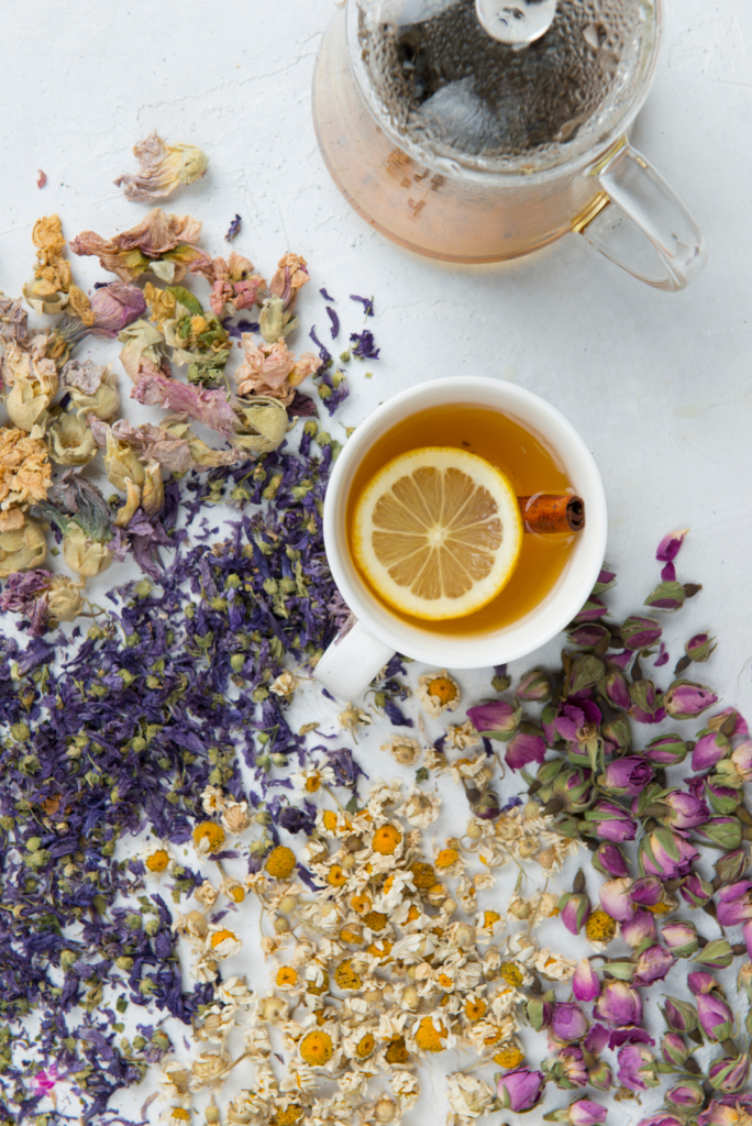 herbal teas and wild flowers